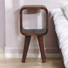 Solid Mango Wood Bedside Cabinet Minimalist With Open Slot - Exeter