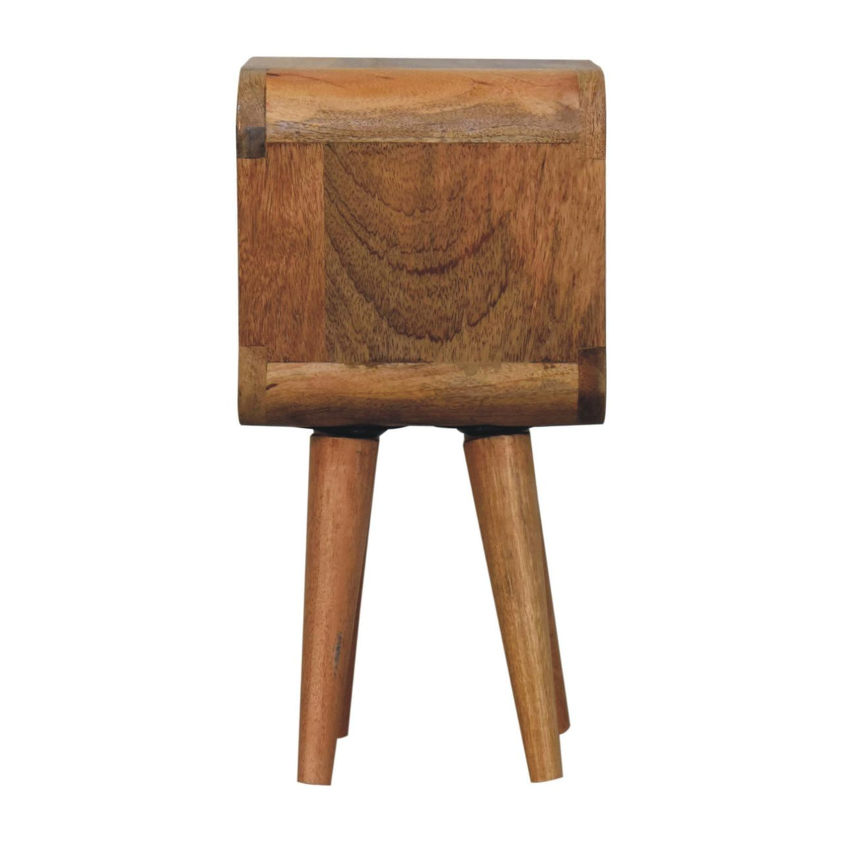 Solid Mango Wood Bedside Cabinet Minimalist With Open Slot - Exeter
