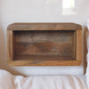Solid Mango Wood Bedside Cabinet Wall Mounted With Open Slot - Soba