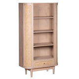 Solid Mango Wood Bookcase With 1 Drawer And 4 Shelves - Valencia