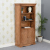 Solid Mango Wood Bookcase With 2 Doors - Artwork