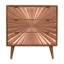 Solid Mango Wood Chest Of 3 Drawers With Copper Front - Manila