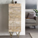 Solid Mango Wood Chest Of 5 Drawers Tall - Light Gold