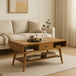 Solid Mango Wood Coffee Table With 1 Drawer - Coventry