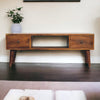 Solid Mango Wood Coffee Table Classic With 2 Drawers - Derby