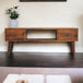 Solid Mango Wood Coffee Table Classic With 2 Drawers - Derby
