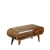 Solid Mango Wood Coffee Table in Nordic Style - Amaya