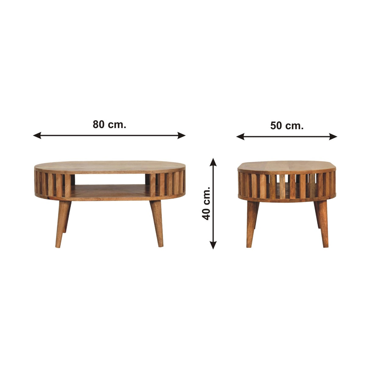 Solid Mango Wood Coffee Table Rectangular - Ariella