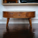 Solid Mango Wood Coffee Table Oval With 2 Drawers - Chester