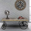 Solid Mango Wood Coffee Table With Metal Base - Craft