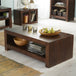 Solid Mango Wood Coffee Table With Undershelf - Toko