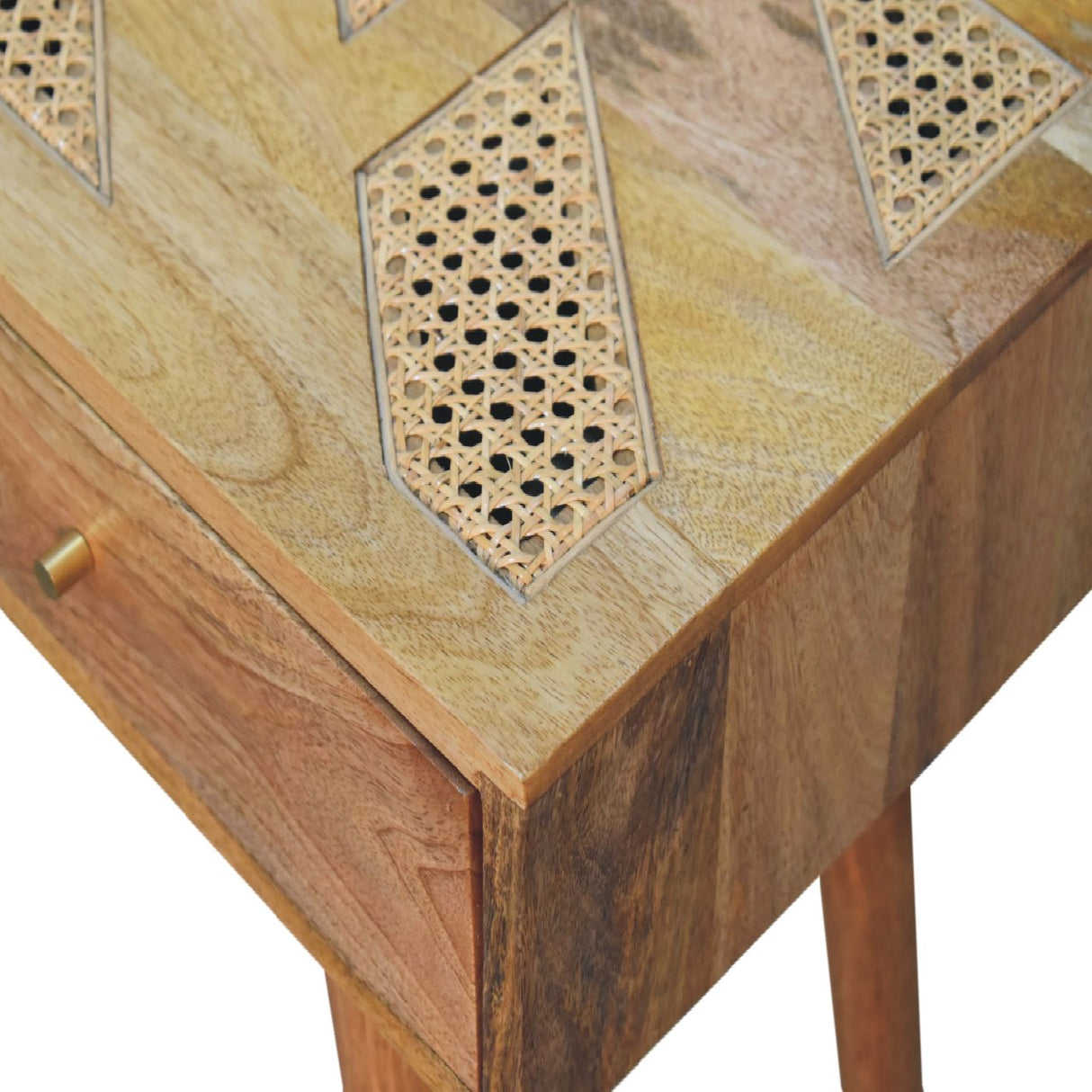 Solid Mango Wood Console Table Aztec With 2 Drawers - Larissa