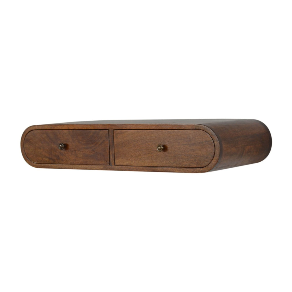 Solid Mango Wood Console Table Floating With 2 Drawers - London