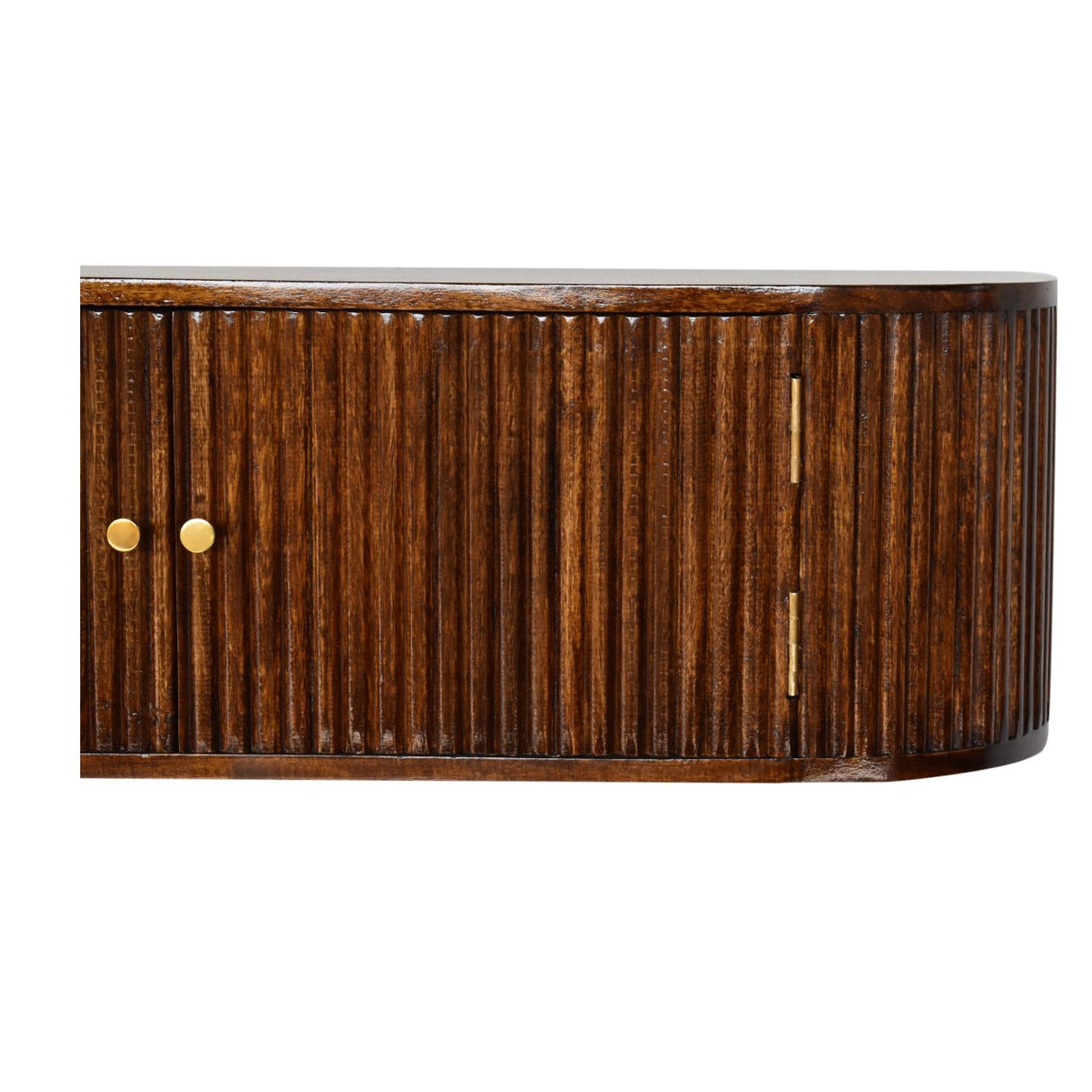 Solid Mango Wood Console Table Wall Mounted With 2 Doors - Birmingham