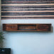 Solid Mango Wood Console Table Wall Mounted With 2 Drawers - Lunar