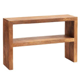Solid Mango Wood Console Table With 1 Shelf - Toko