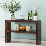 Solid Mango Wood Console Table With 1 Shelf - Toko