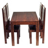 Solid Mango Wood Dining Table With 4 Chairs - Toko