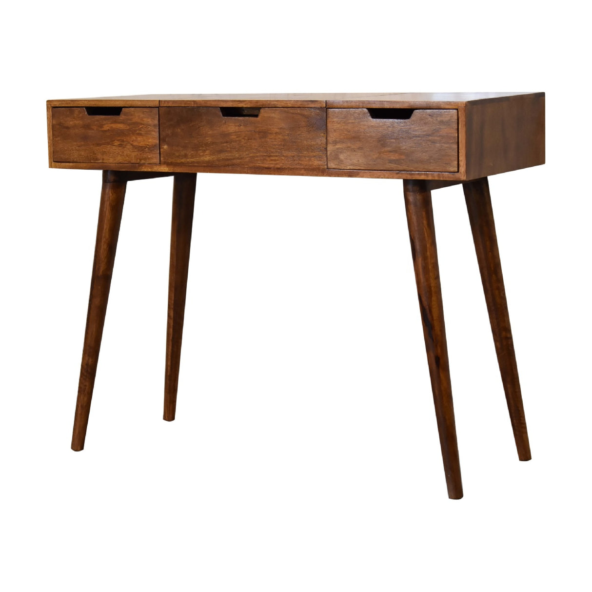 Solid Mango Wood Dressing Table With Foldable Mirror - Birmingham