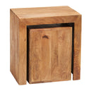 Solid Mango Wood Nest Of 2 Tables Cubed - Toko