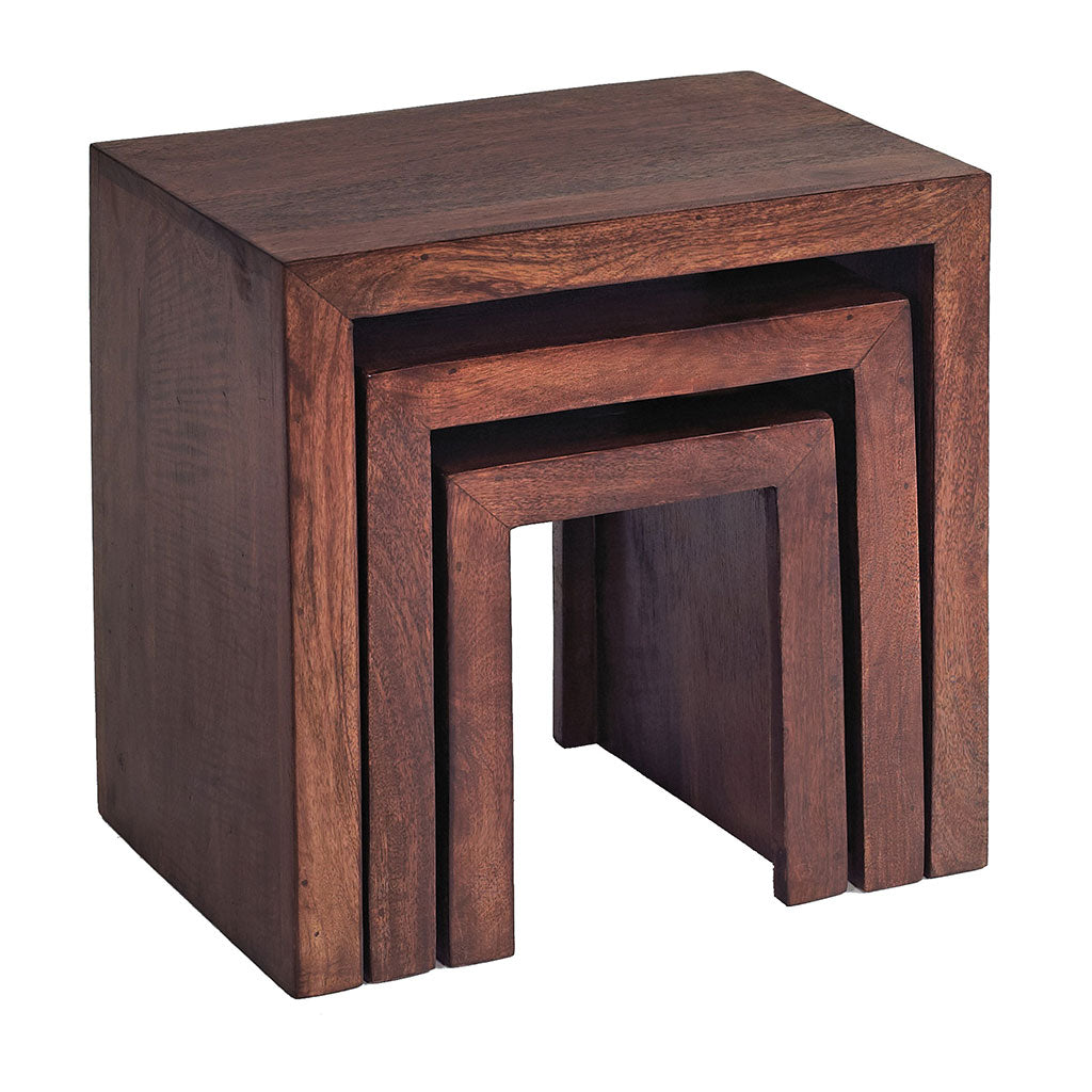 Solid Mango Wood Nest Of 3 Tables - Toko