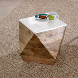 Solid Mango Wood Side Table - Alfie