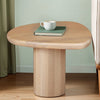 Solid Mango Wood Side Table in Fluted Design - Austin