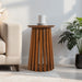Solid Mango Wood Side Table Round - Inverley Designs