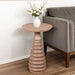 Solid Mango Wood Side Table Round - Valencia