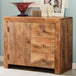 Solid Mango Wood Sideboard With 1 Door And 3 Drawers - Toko