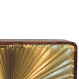 Solid Mango Wood Storage Cabinet With 2 Brass Embossed Doors - Avora