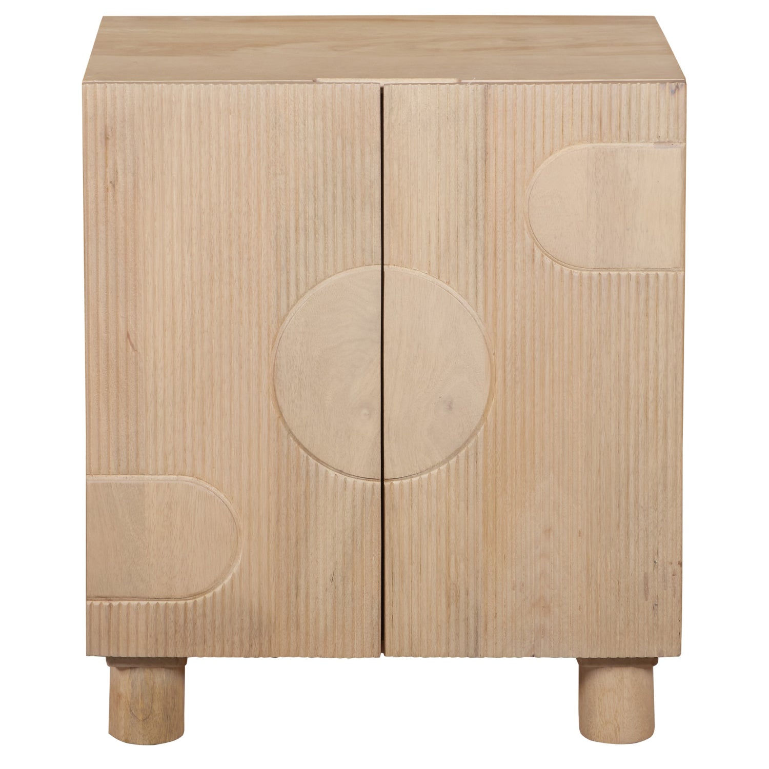 Solid Mango Wood Storage Cabinet With 2 Doors - Austin