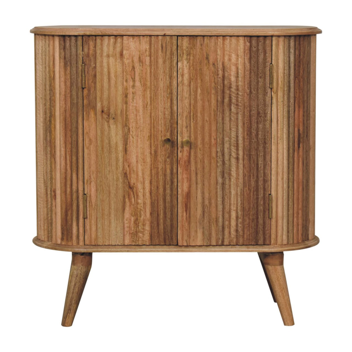 Solid Mango Wood Storage Cabinet Nordic With 2 Doors - Soba