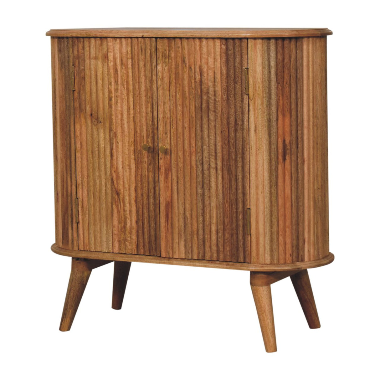Solid Mango Wood Storage Cabinet Nordic With 2 Doors - Soba