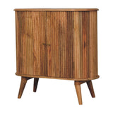 Solid Mango Wood Storage Cabinet Nordic With 2 Doors - Soba