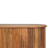 Solid Mango Wood Storage Cabinet Nordic With 2 Doors - Soba