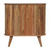 Solid Mango Wood Storage Cabinet Nordic With 2 Doors - Soba