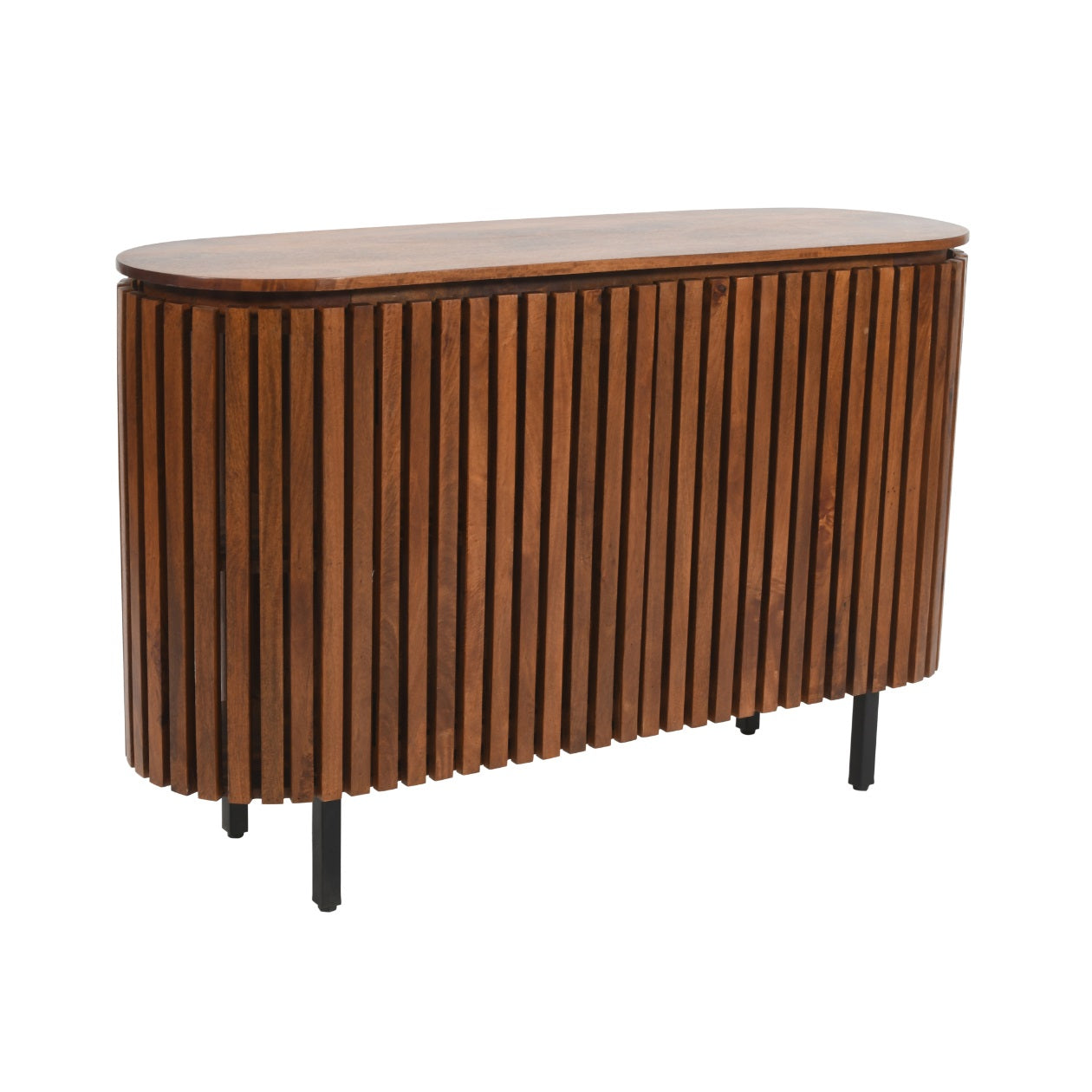 Solid Mango Wood Storage Cabinet With 2 Doors - Inverley Designs