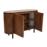 Solid Mango Wood Storage Cabinet With 2 Doors - Inverley Designs