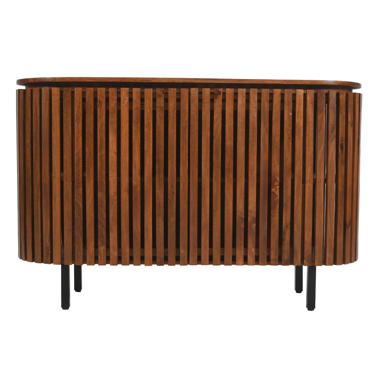 Solid Mango Wood Storage Cabinet With 2 Doors - Inverley Designs
