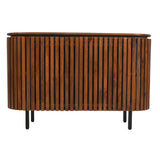 Solid Mango Wood Storage Cabinet With 2 Doors - Inverley Designs
