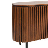 Solid Mango Wood Storage Cabinet With 2 Doors - Inverley Designs
