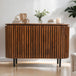Solid Mango Wood Storage Cabinet With 2 Doors - Inverley Designs