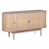 Solid Mango Wood Storage Cabinet With 4 Doors - Valencia