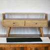 Solid Mango Wood TV Stand With 2 Drawers - Coventry