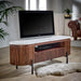 Solid Mango Wood TV Stand With 2 Drawers And Marble Top - Opal