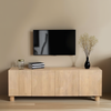 Solid Mango Wood TV Stand With 4 Doors - Austin