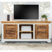 Solid Mango Wood TV Stand With 2 Doors And 2 Shelves - Alfie