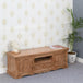 Solid Mango Wood TV Stand With 2 Doors - Artwork
