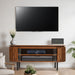 Solid Mango Wood TV Stand With 2 Shelves - Inverley Designs